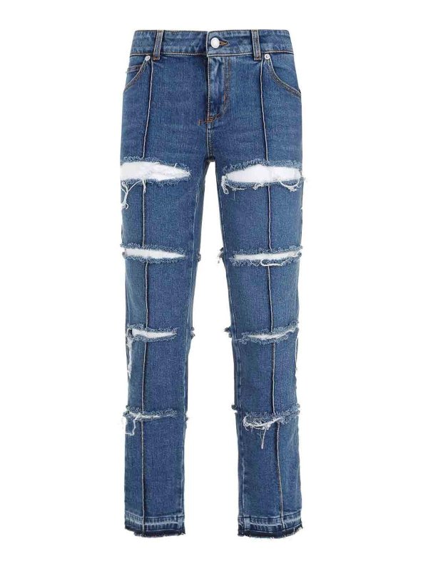 ALEXANDER MCQUEEN: Jeans Rectos - Vaqueros Rectos - Azul