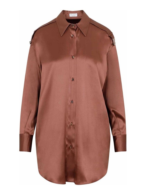 BRUNELLO CUCINELLI: Hemden - Hemd - Braun