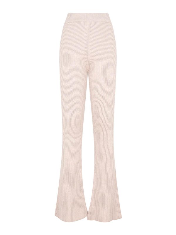 PESERICO: pantaloni casual - Pantaloni svasati in maglia a coste