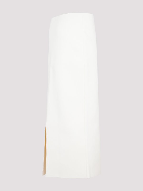 The Best Shops JIL SANDER: Knielange und Midi Röcke - Midirock - Weiß