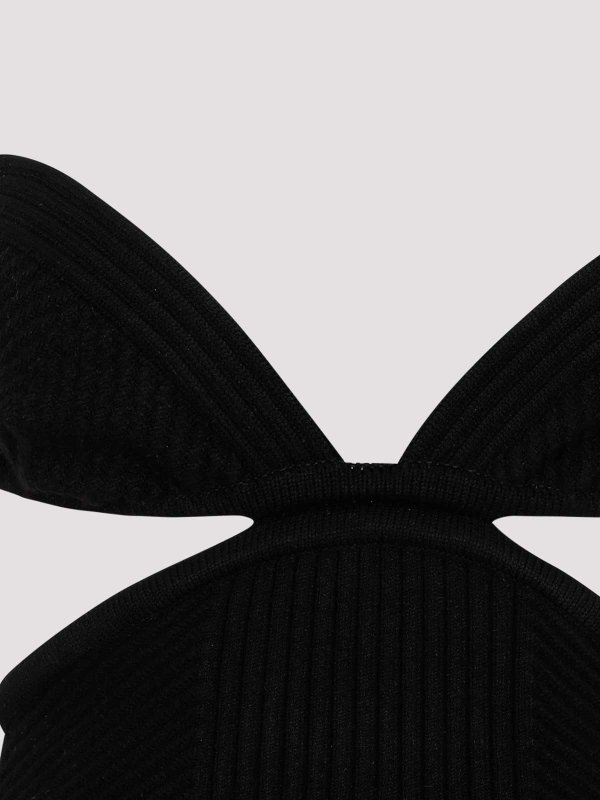 The Best Shops OFF-WHITE: short dresses - Off White Cut Out Ribbed Mini Dress