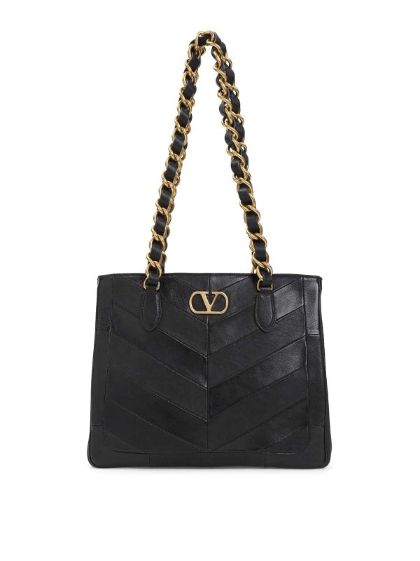 VALENTINO GARAVANI: トートバッグ - トートバッグ - 黒