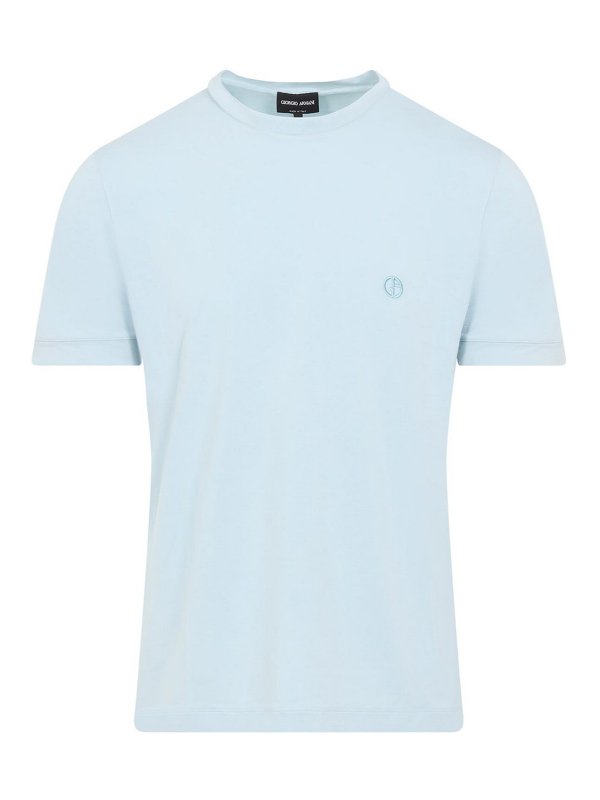 GIORGIO ARMANI: T-shirts - T-Shirt - Hellblau