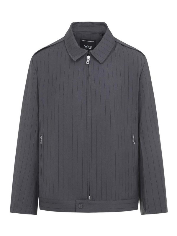 Y-3: ダウン・ハイテクジャケット - ダウンジャケット - グレー