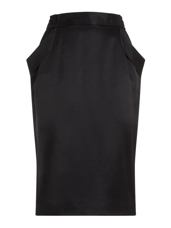 SAINT LAURENT: Knee length skirts & Midi - Silk Midi Skirt