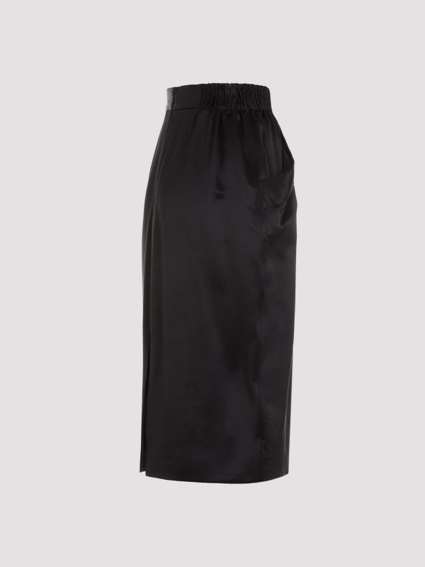 The Best Shops SAINT LAURENT: Knee length skirts & Midi - Silk Midi Skirt