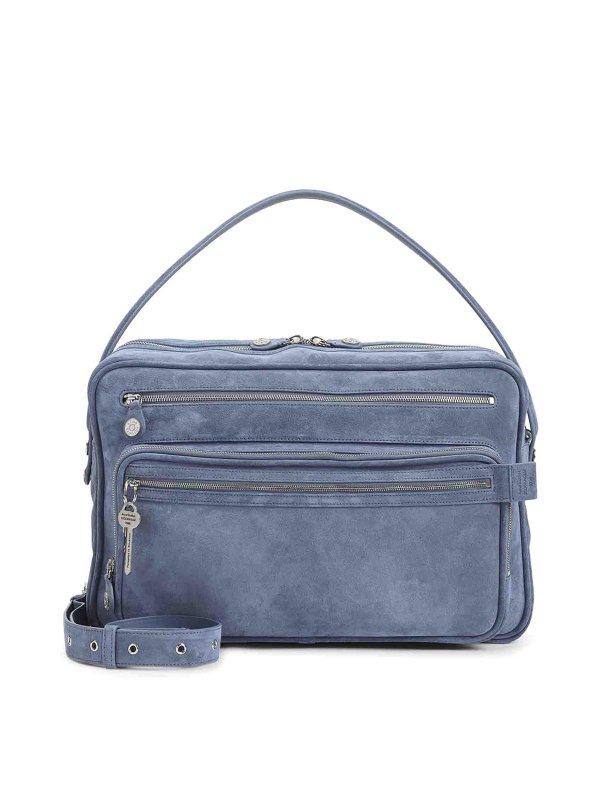 Acne Studios: cross body bags - Camero Camera Suede Bag