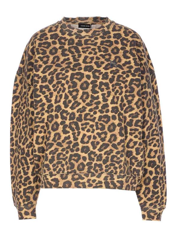 ANINE BING: スウェット＆セーター - スウェットシャツ/セーター - ブラウン