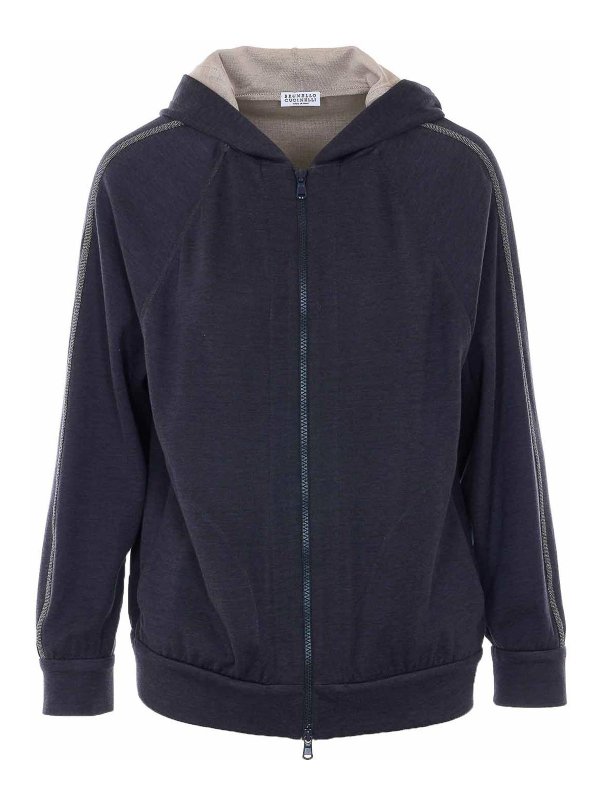 BRUNELLO CUCINELLI: Sudaderas y suéteres - Sudadera - Gris
