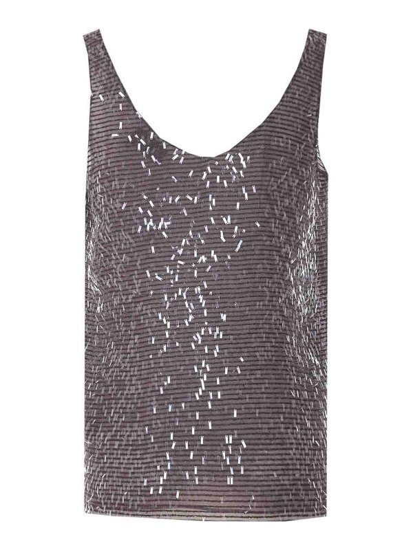 BRUNELLO CUCINELLI: トップス＆タンクトップ online - トップ/タンクトップ - ブラウン