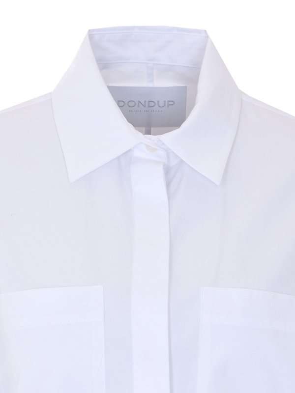 膝丈ドレス - 白 Replica 
online: DONDUP