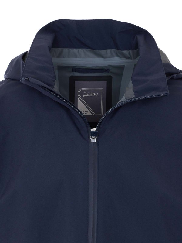 Blue Jacket With Frontal Zip Closure shop online: HERNO