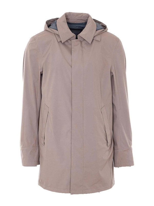 HERNO: trench coats - Beige Raincoat