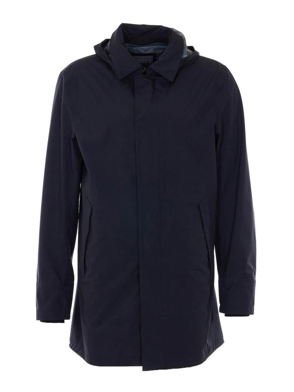 HERNO: trench coats - Black Raincoat