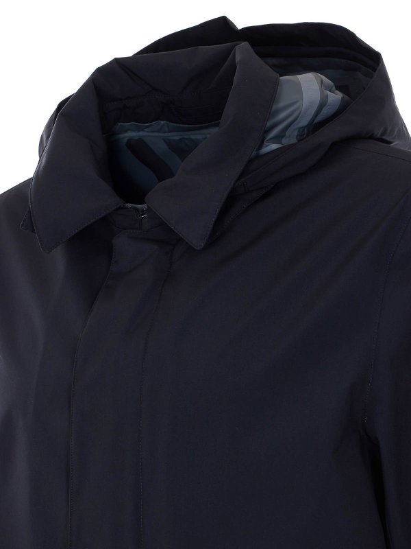 The Best Shops HERNO: trench coats - Black Raincoat