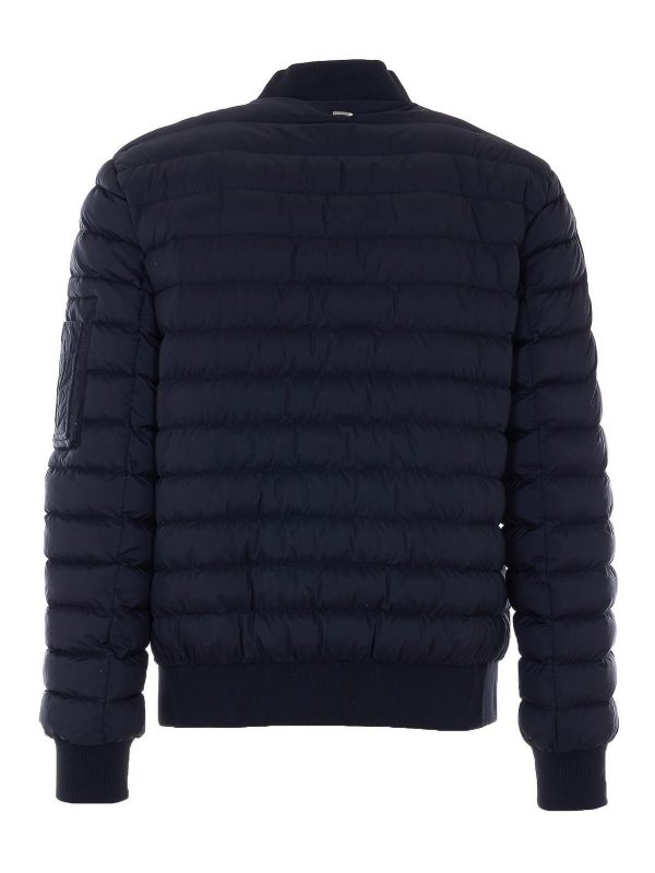 HERNO: padded jackets online - Black Down Jacket With Frontal Zip Closure