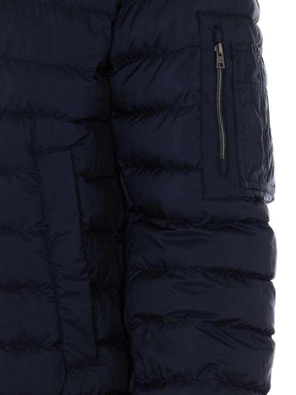 The Best Shops HERNO: padded jackets - Black Down Jacket With Frontal Zip Closure