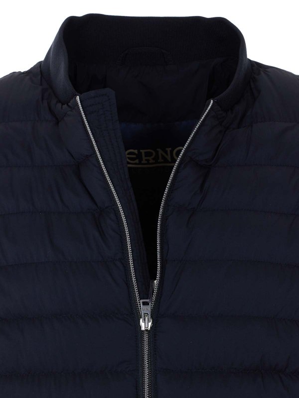Black Down Jacket With Frontal Zip Closure shop online: HERNO