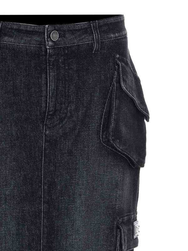 膝丈/ミディスカート - 黒 shop online: DOLCE & GABBANA