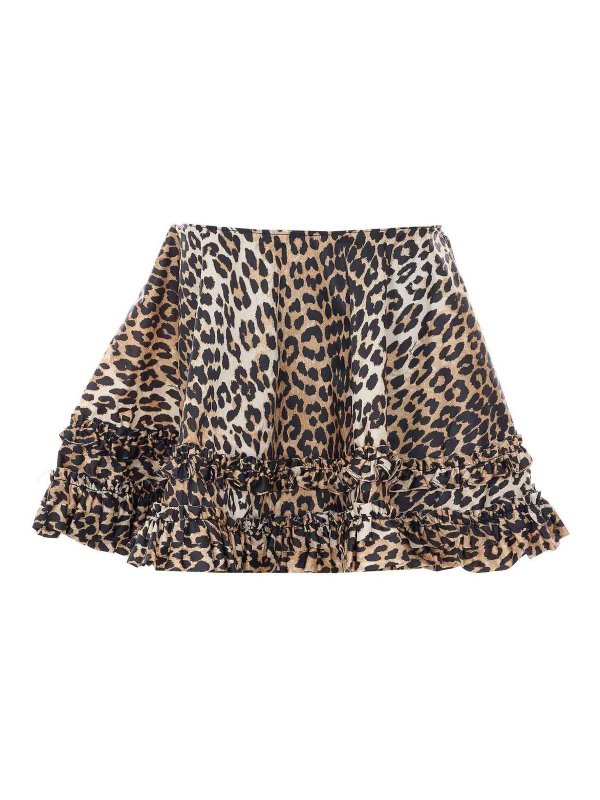 GANNI: ニーレングススカート＆ミディ丈 - 膝丈/ミディスカート - ベージュ