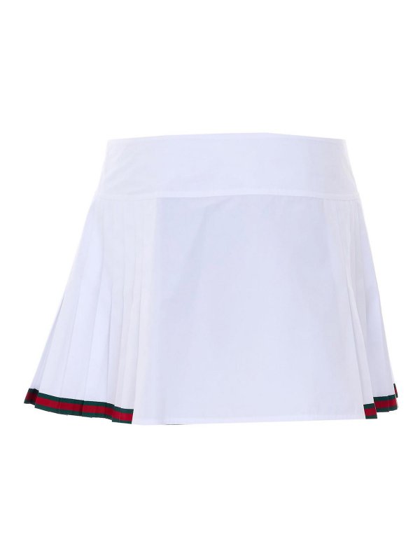 GUCCI: mini skirts online - White Mini Pleated Skirt