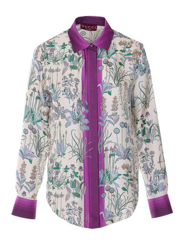 GUCCI: shirts - Multicolor Printed Shirt