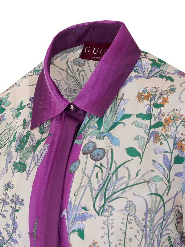 The Best Shops GUCCI: shirts - Multicolor Printed Shirt