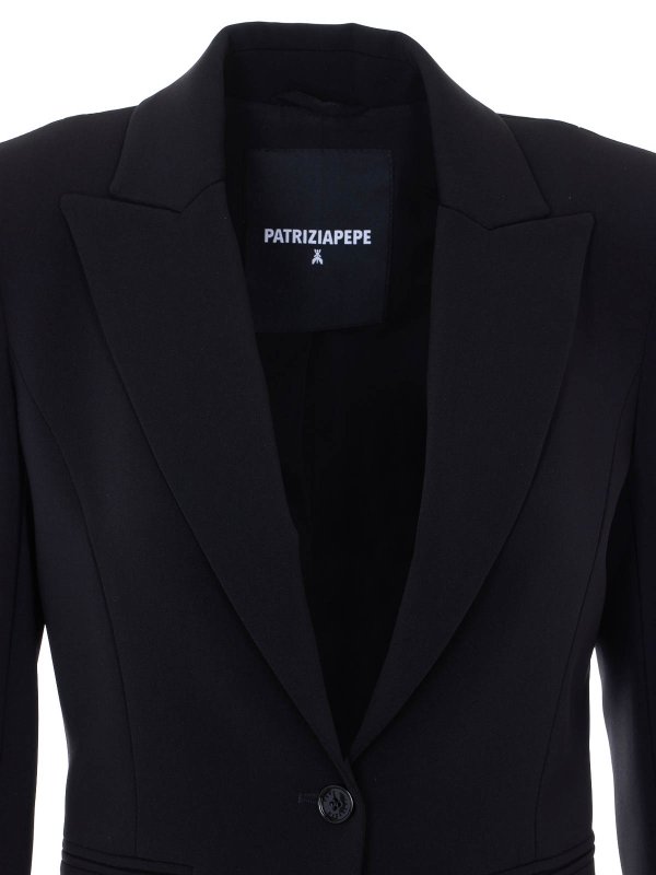 膝丈コート - 黒 shop online: PATRIZIA PEPE