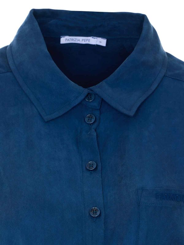 シャツ - ブルー Replica 
online: PATRIZIA PEPE