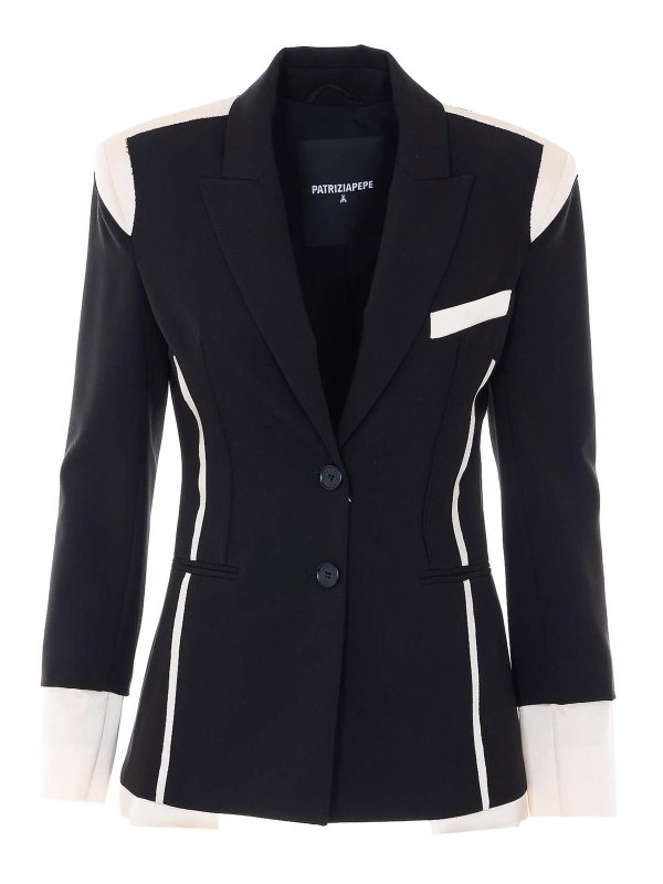 PATRIZIA PEPE: giacche casual - Giacca Bianca E Nera