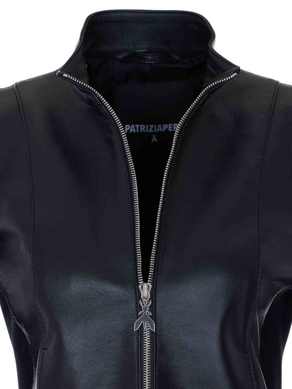 レザージャケット - 黒 Replica 
online: PATRIZIA PEPE