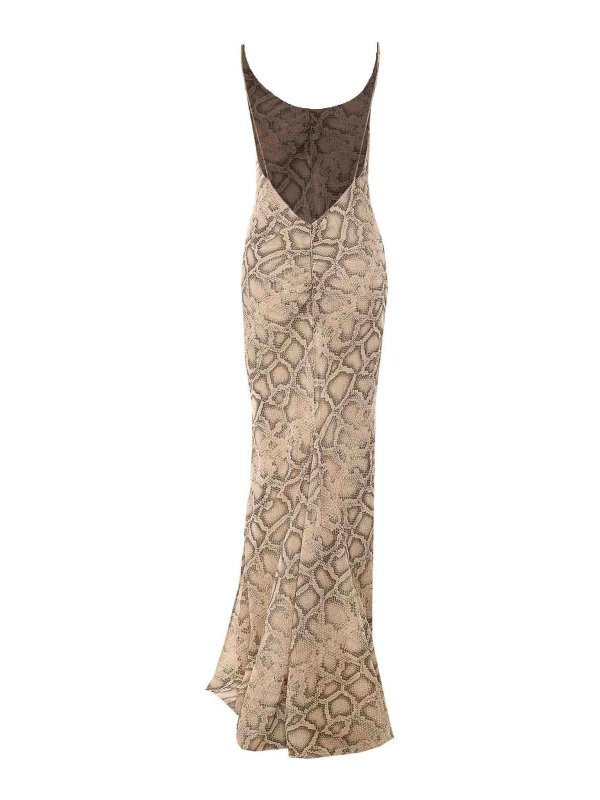 THE ANDAMANE: maxi dresses online - Natural Python Ninfea Maxi Dress