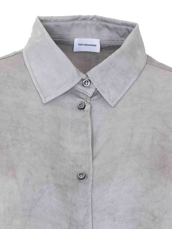 フレアジーンズ - グレー shop online: THE ANDAMANE