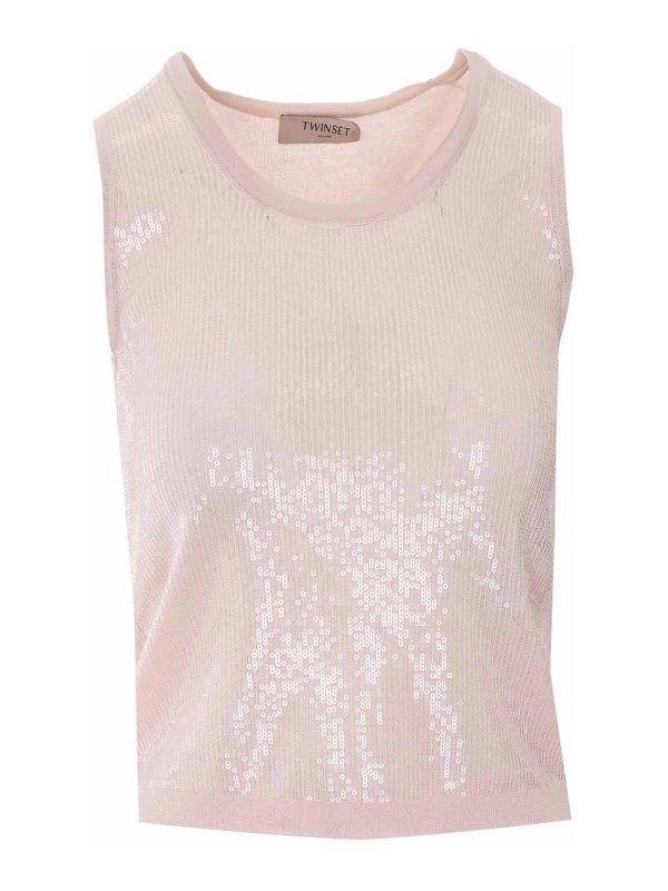 TWINSET: Top e canotte - Top  rosa