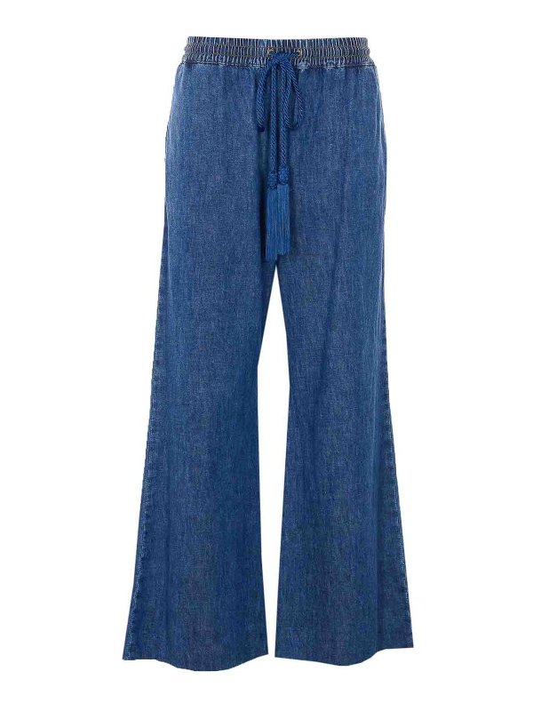 VALENTINO GARAVANI: カジュアルトラウザー - カジュアルパンツ - ブルー