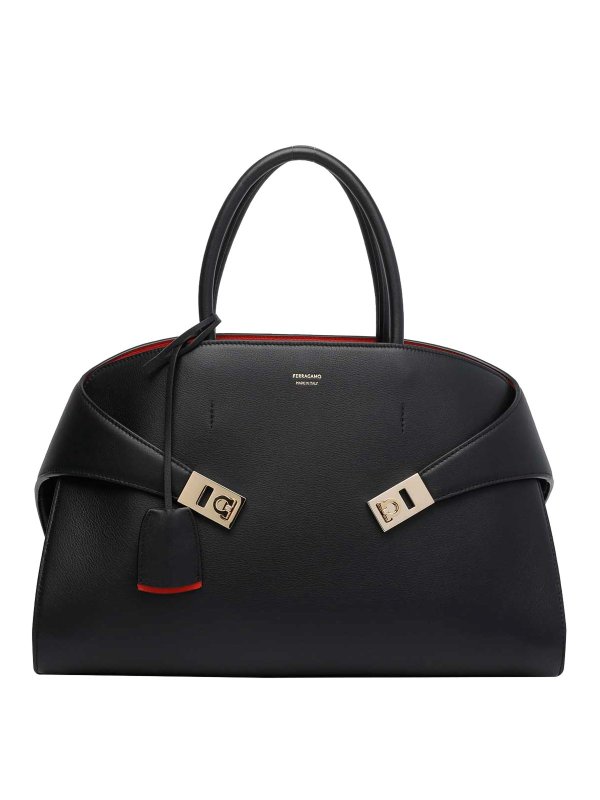 FERRAGAMO: Handtaschen - Shopper - Schwarz