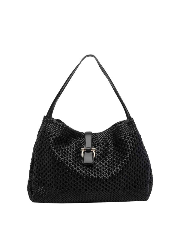 FERRAGAMO: shopper - Borsa tote nera