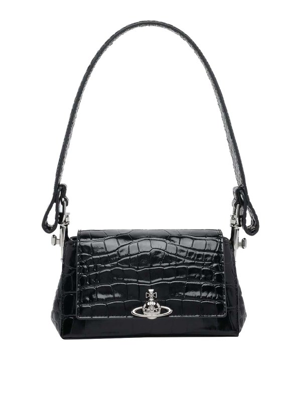 VIVIENNE WESTWOOD: totes bags - Black Small Hazel Handbag