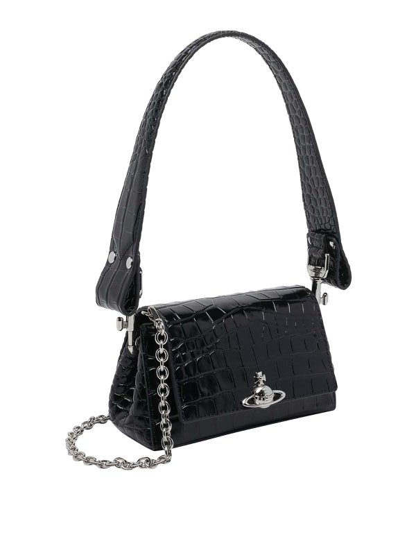 VIVIENNE WESTWOOD: totes bags online - Black Small Hazel Handbag
