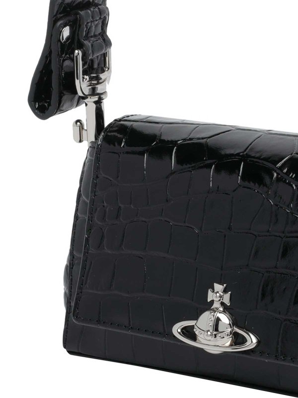 Black Small Hazel Handbag Replica 
online: VIVIENNE WESTWOOD