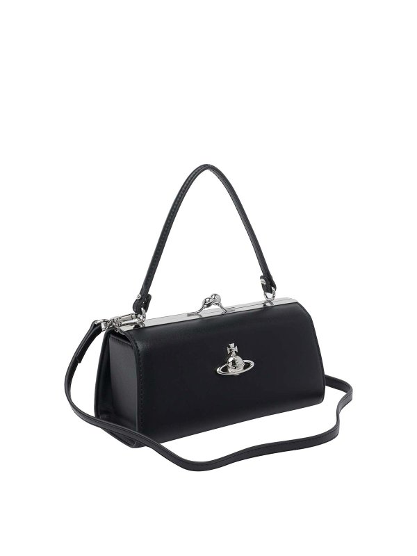VIVIENNE WESTWOOD: totes bags online - Black Doll Xl Frame Purse