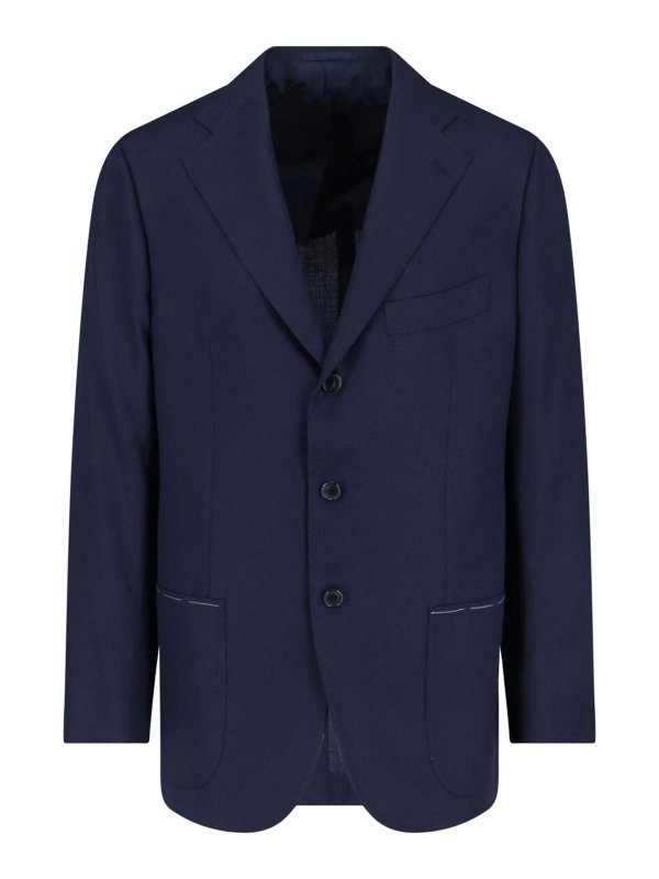 CESARE ATTOLINI NAPOLI: ブレザー - ブレザー - ブルー