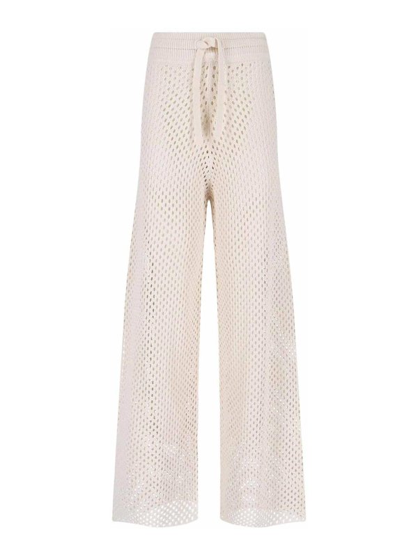 GOLDEN GOOSE: カジュアルトラウザー - カジュアルパンツ - 白