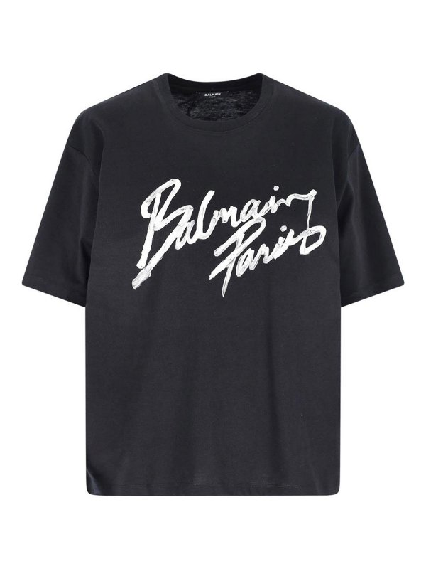 Balmain: Tシャツ - Tシャツ - Brush Print