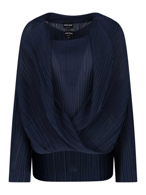 GIORGIO ARMANI: トップス＆タンクトップ - トップ/タンクトップ - ブルー