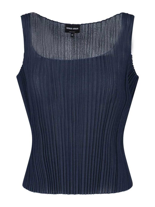 The Best Shops GIORGIO ARMANI: トップス＆タンクトップ - トップ/タンクトップ - ブルー