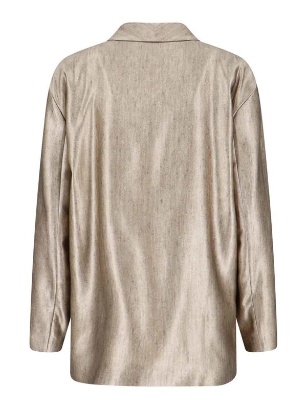 GIORGIO ARMANI: blazers online - Blazer Doppiopetto In Seta