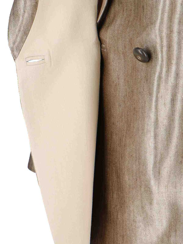 The Best Shops GIORGIO ARMANI: blazers - Blazer Doppiopetto In Seta