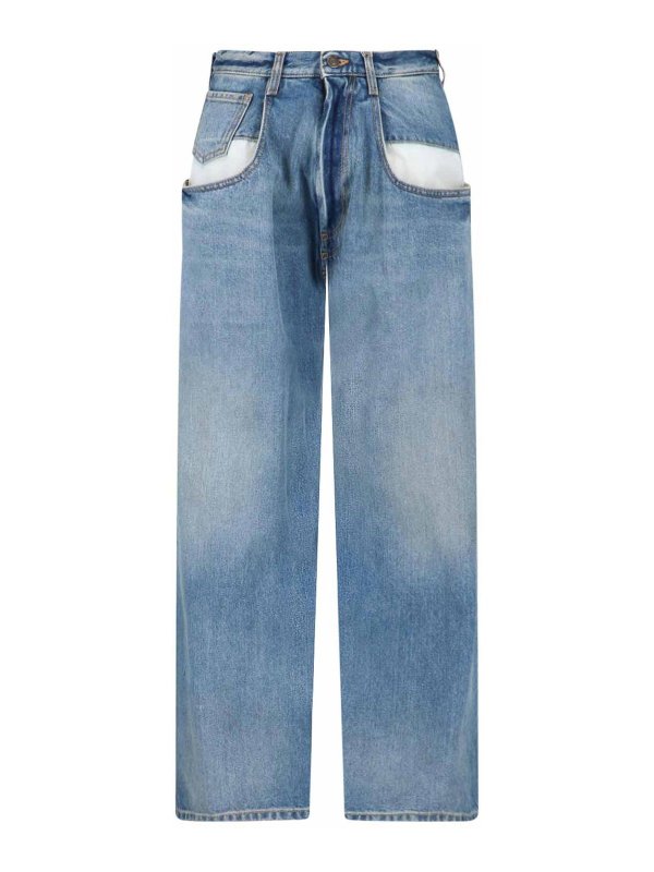 Maison Margiela: Jeans évasés - Jean Bootcut - Four Stitches