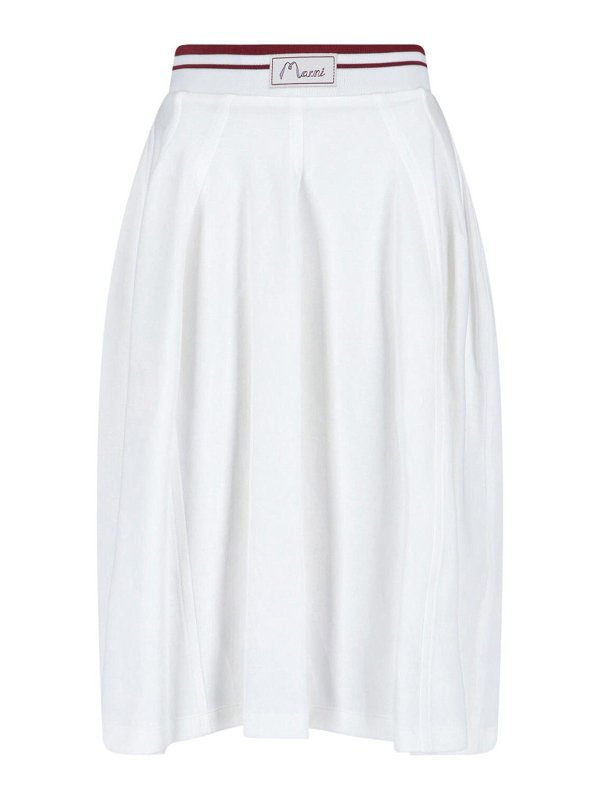 Marni: Knielange und Midi Röcke - Midirock - Weiß